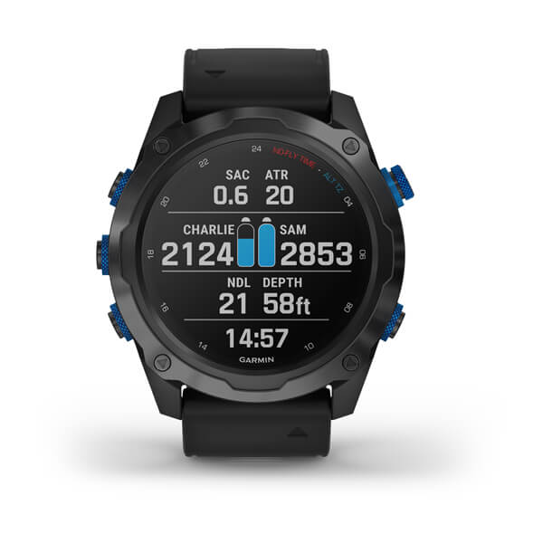 GARMIN Descent Mk2i Titanium Carbon Gray DLC with Black Band