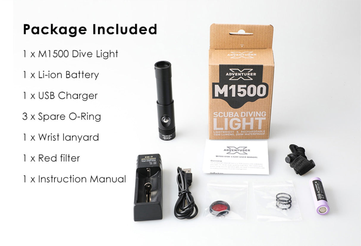 X-adventurer M1500 LED Scuba Diving Spot Light